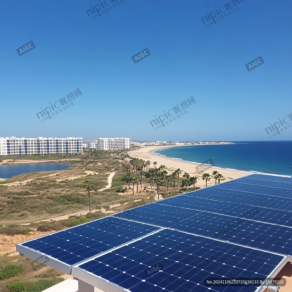 绿色新能源海边
