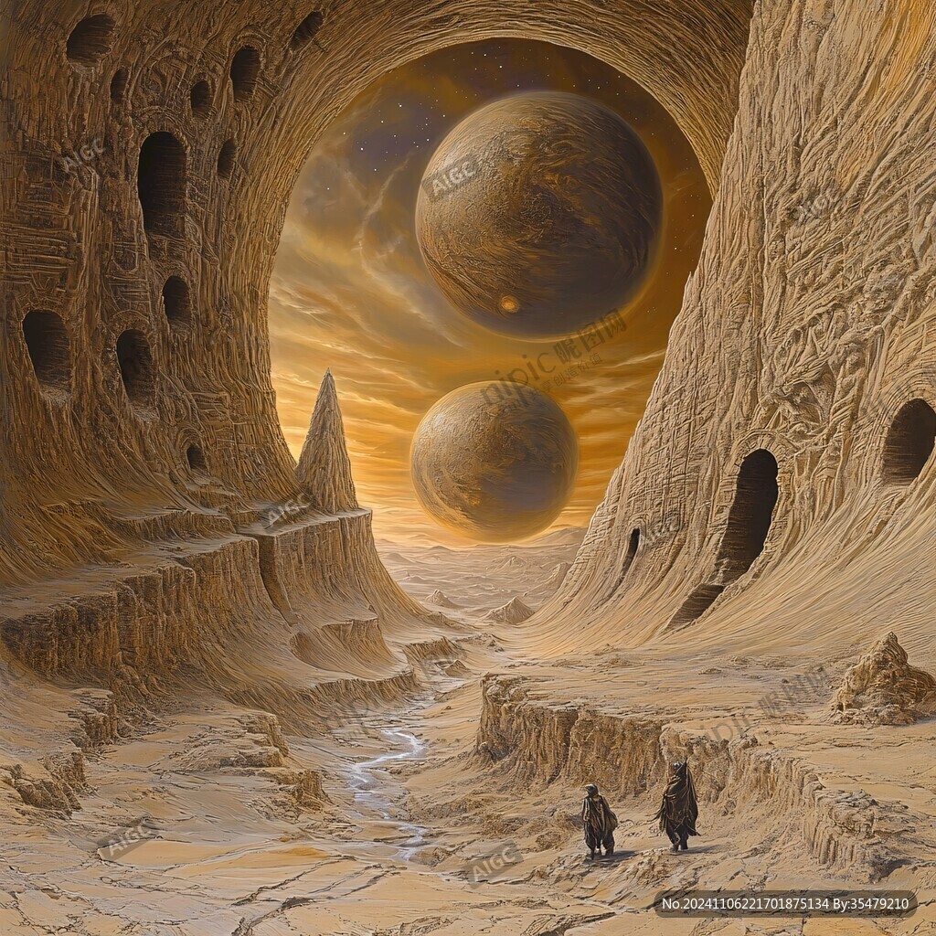 外星球幻想场景插画