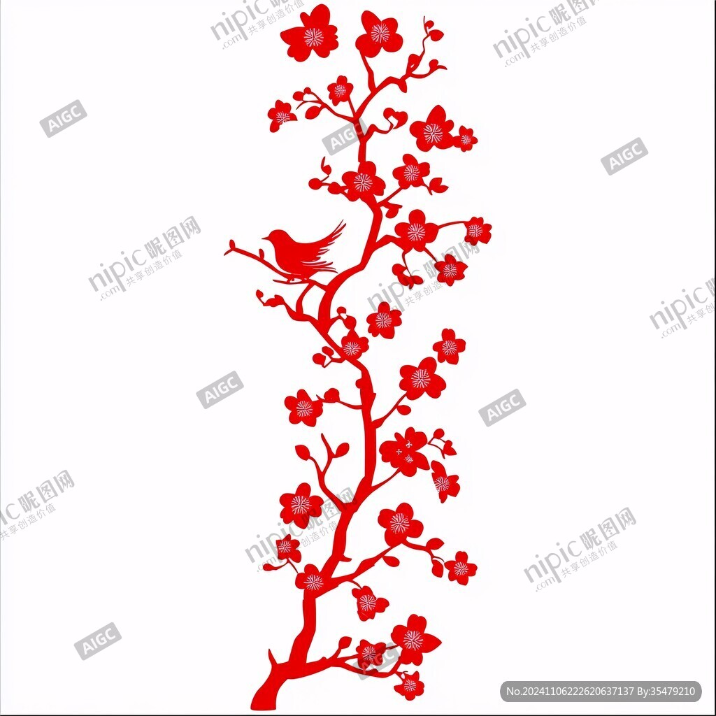 喜上枝头花纹