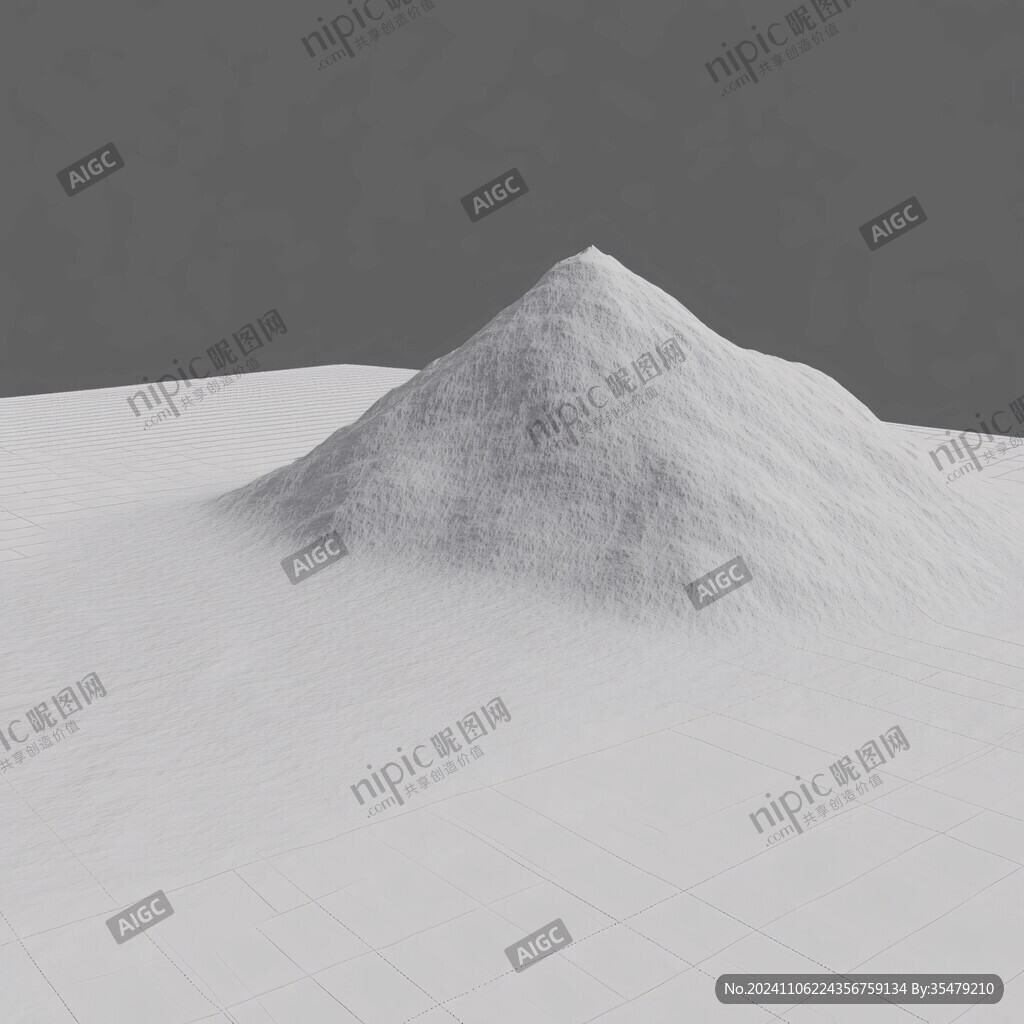 白色概念山体