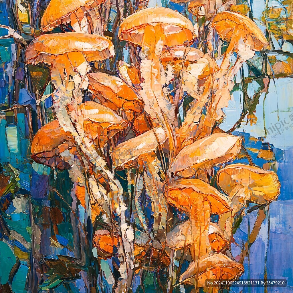 残荷油画