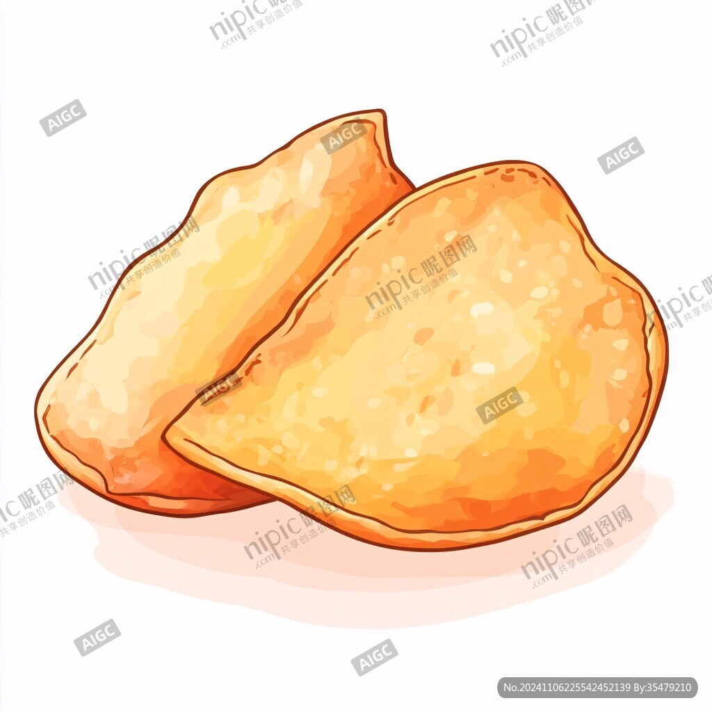 甘薯牛舌饼插画