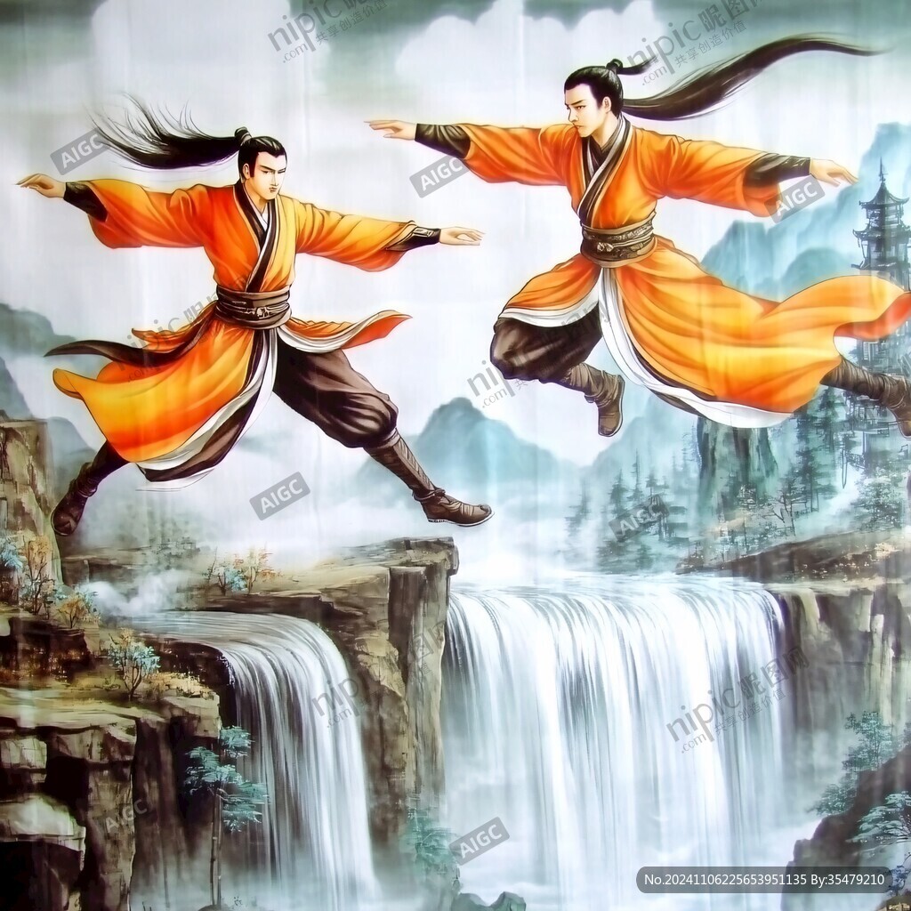 武侠题材壁画