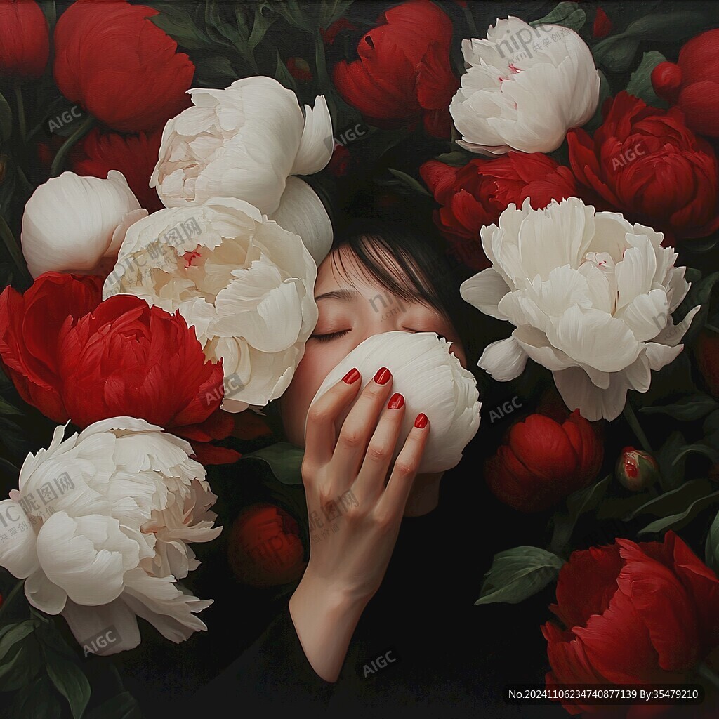 3d立体花卉牡丹