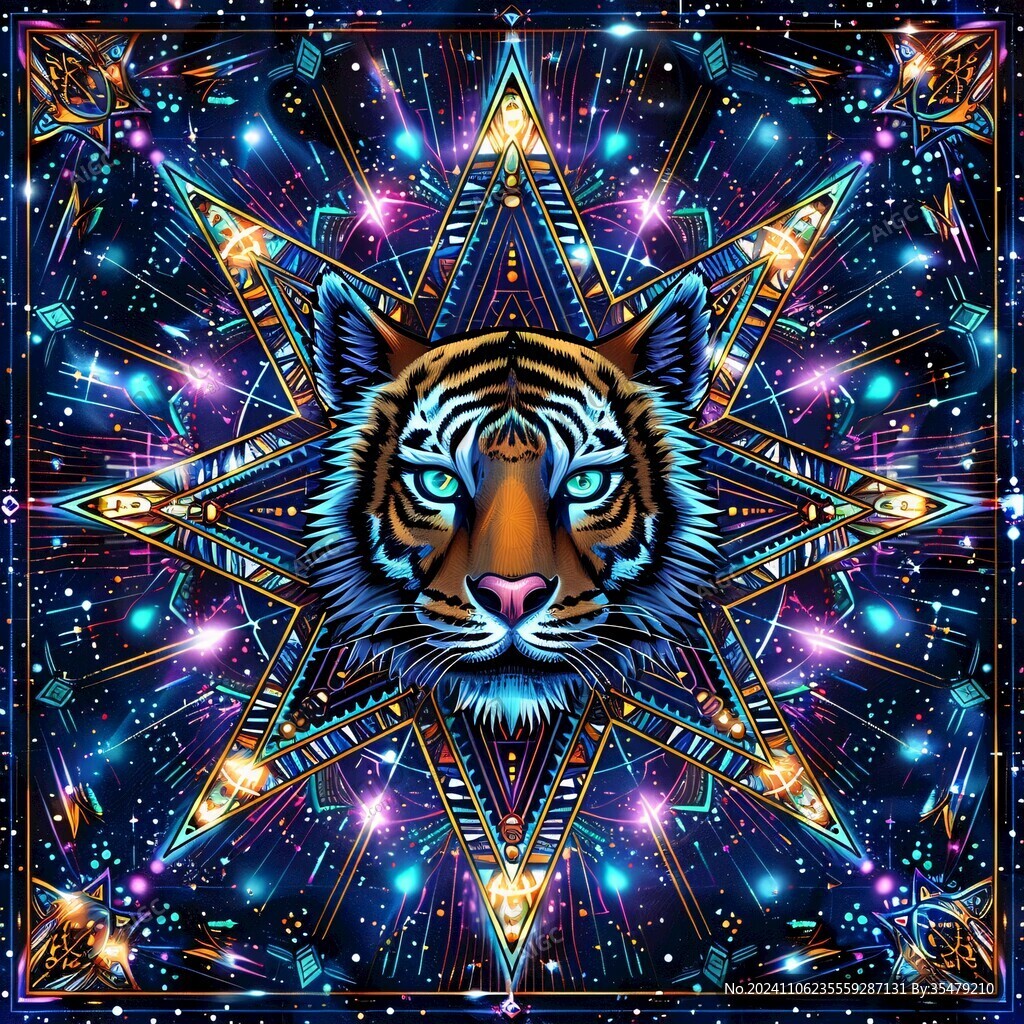 动物星空图案