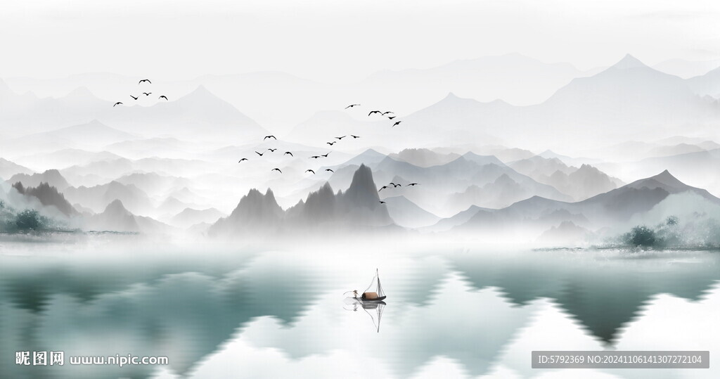 水墨山水画