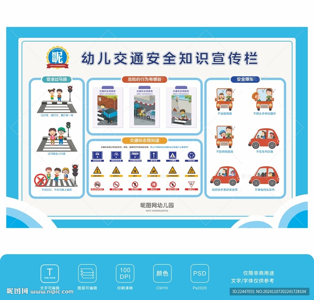 幼儿交通安全宣传栏