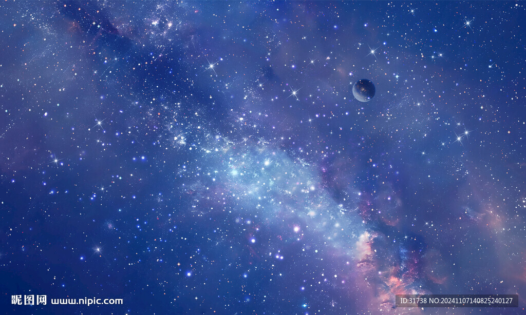 蓝色宇宙星空吊顶