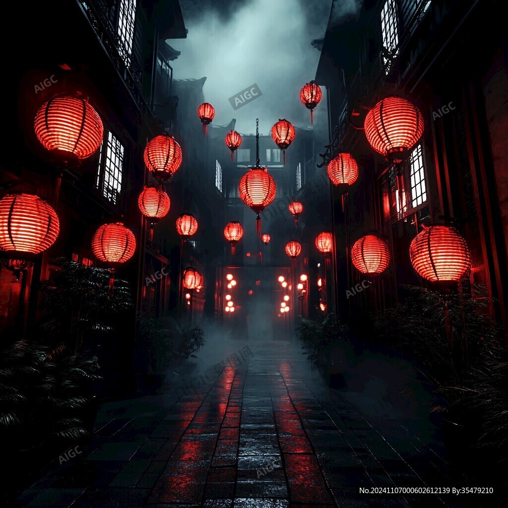 古典意境红灯笼