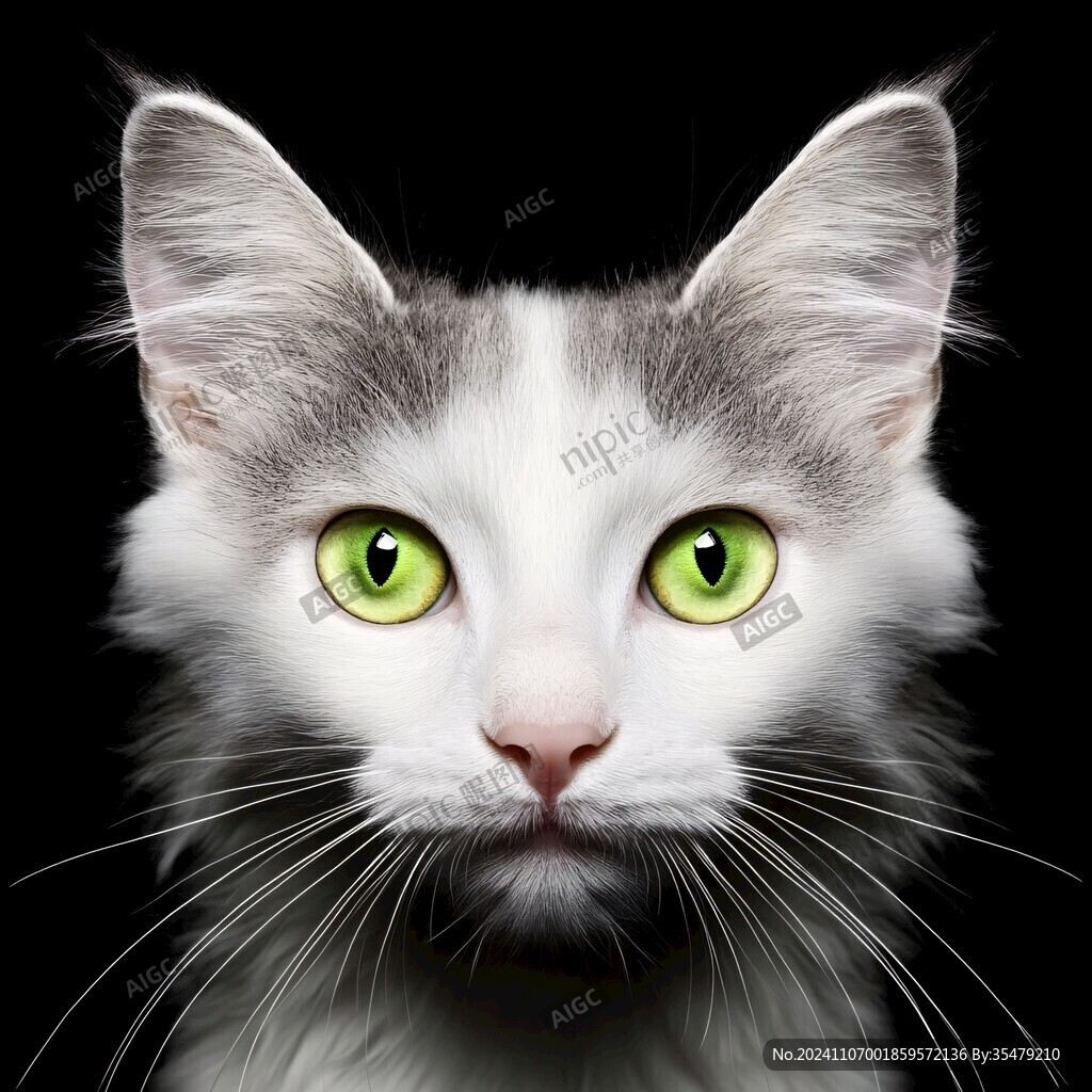 写实猫毛茸茸宠物插画