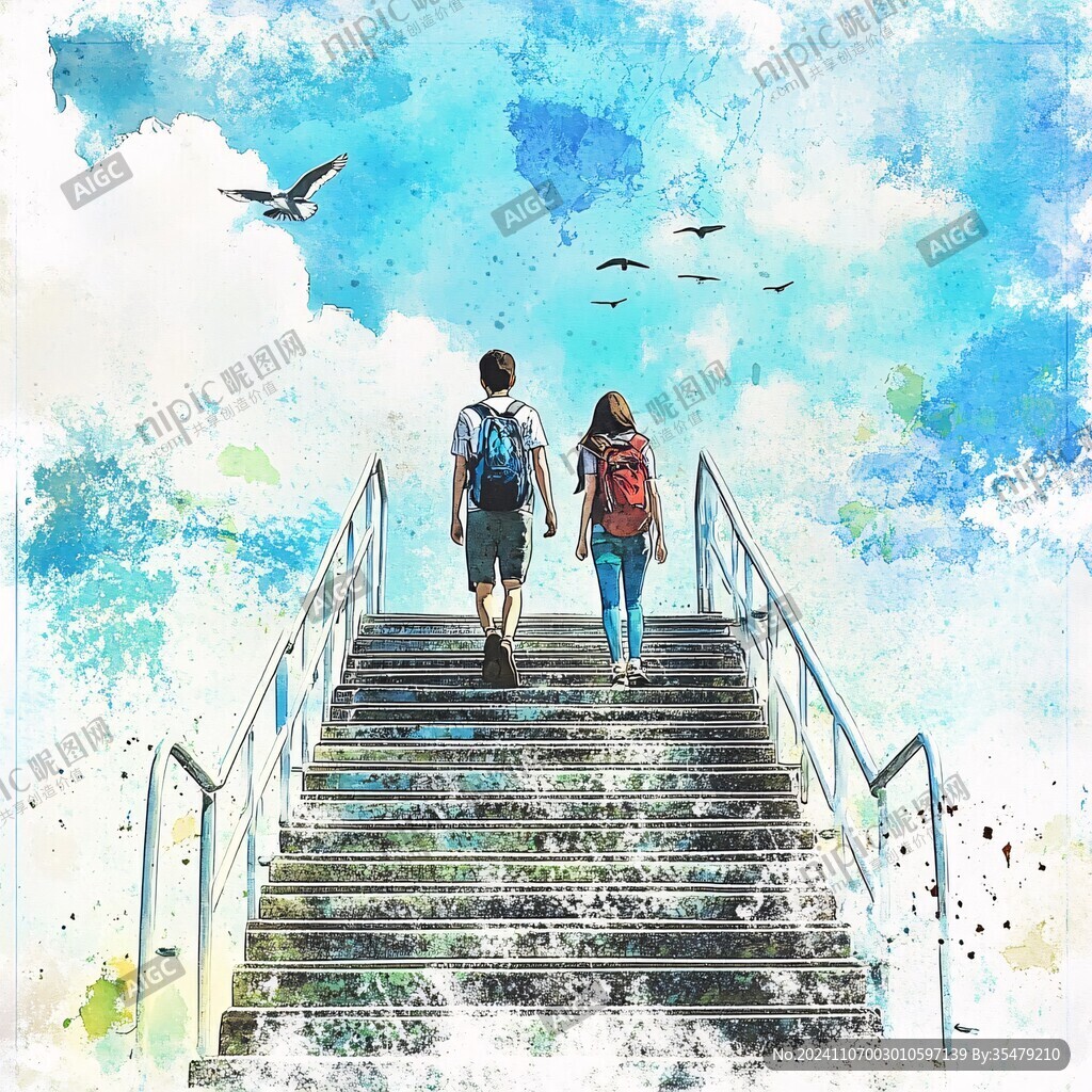 青春校园插画