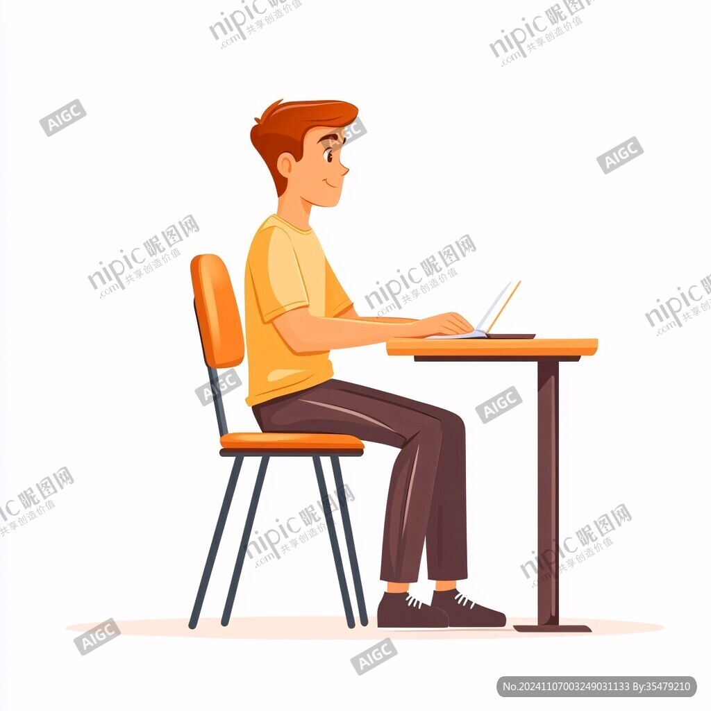 扁平风人物工作