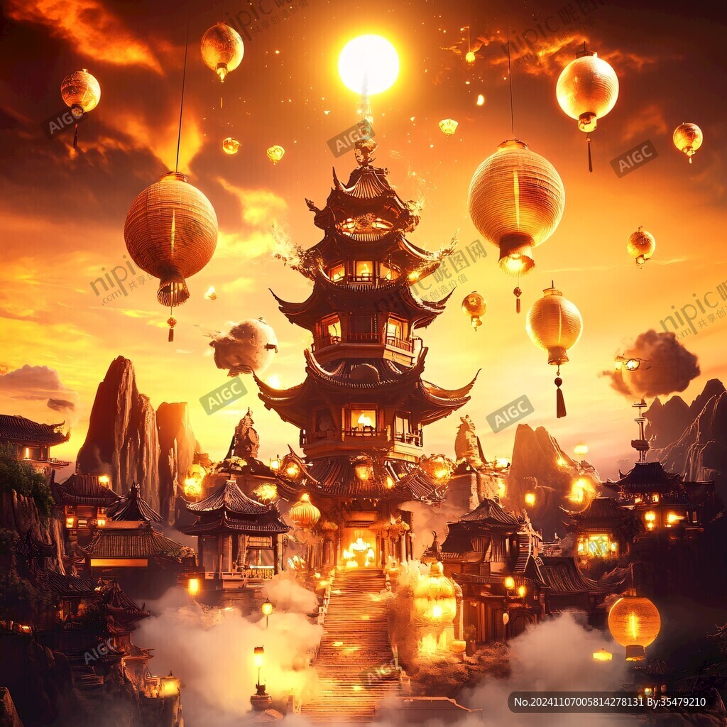 梦幻中秋节场景