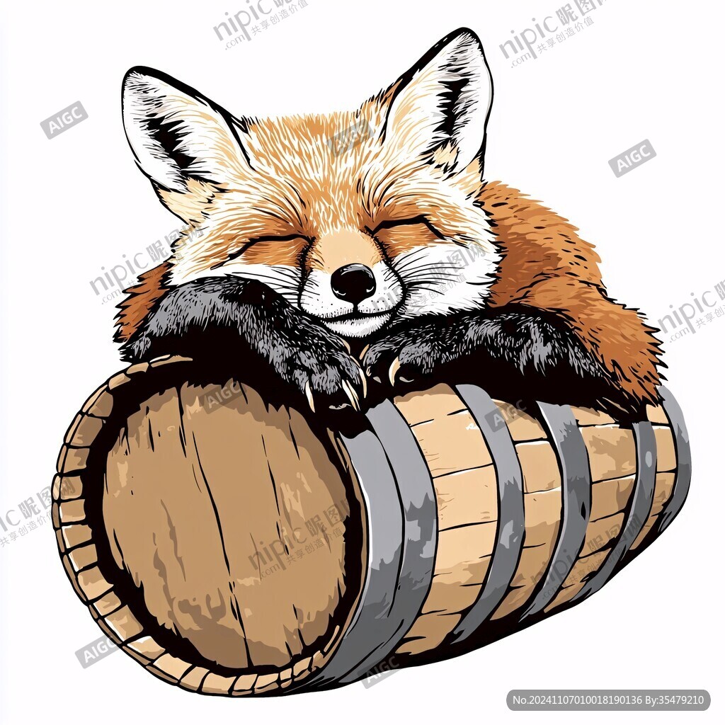手绘瓶子刺猬插画