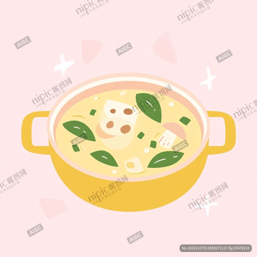 豆泡儿汤插画