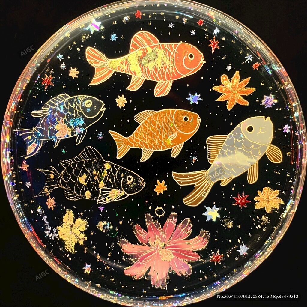 玻璃画珐琅盘