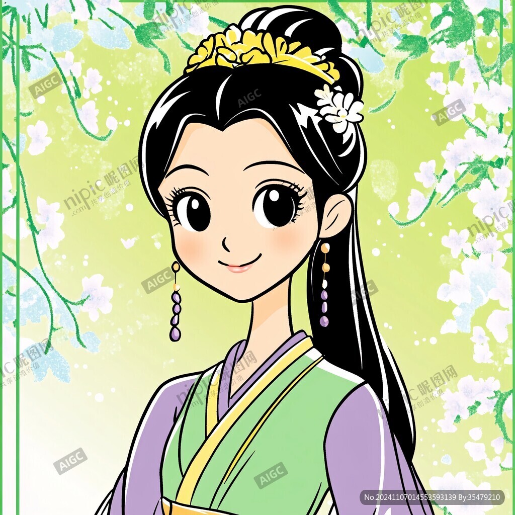 古代公主卡通