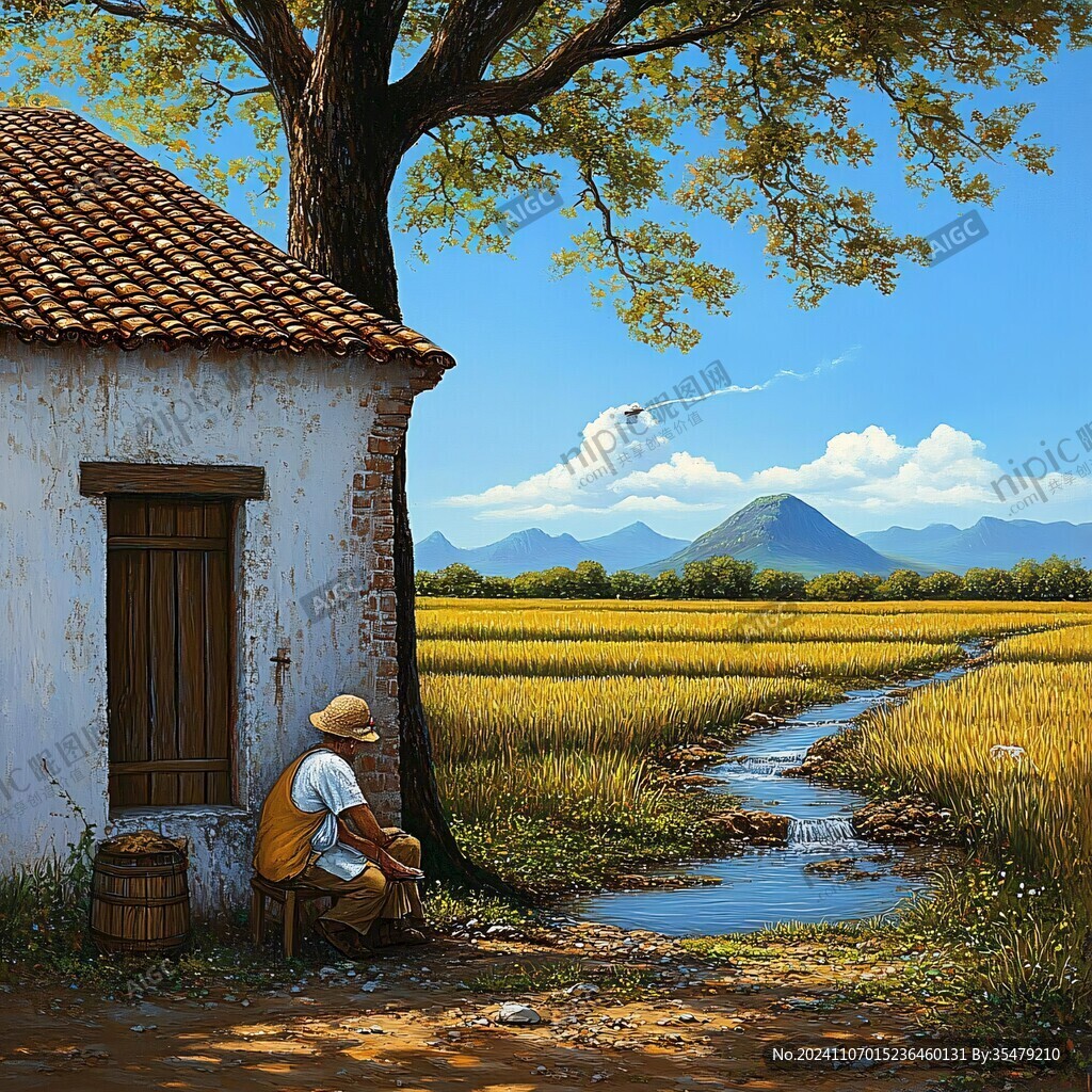 乡村场景插画