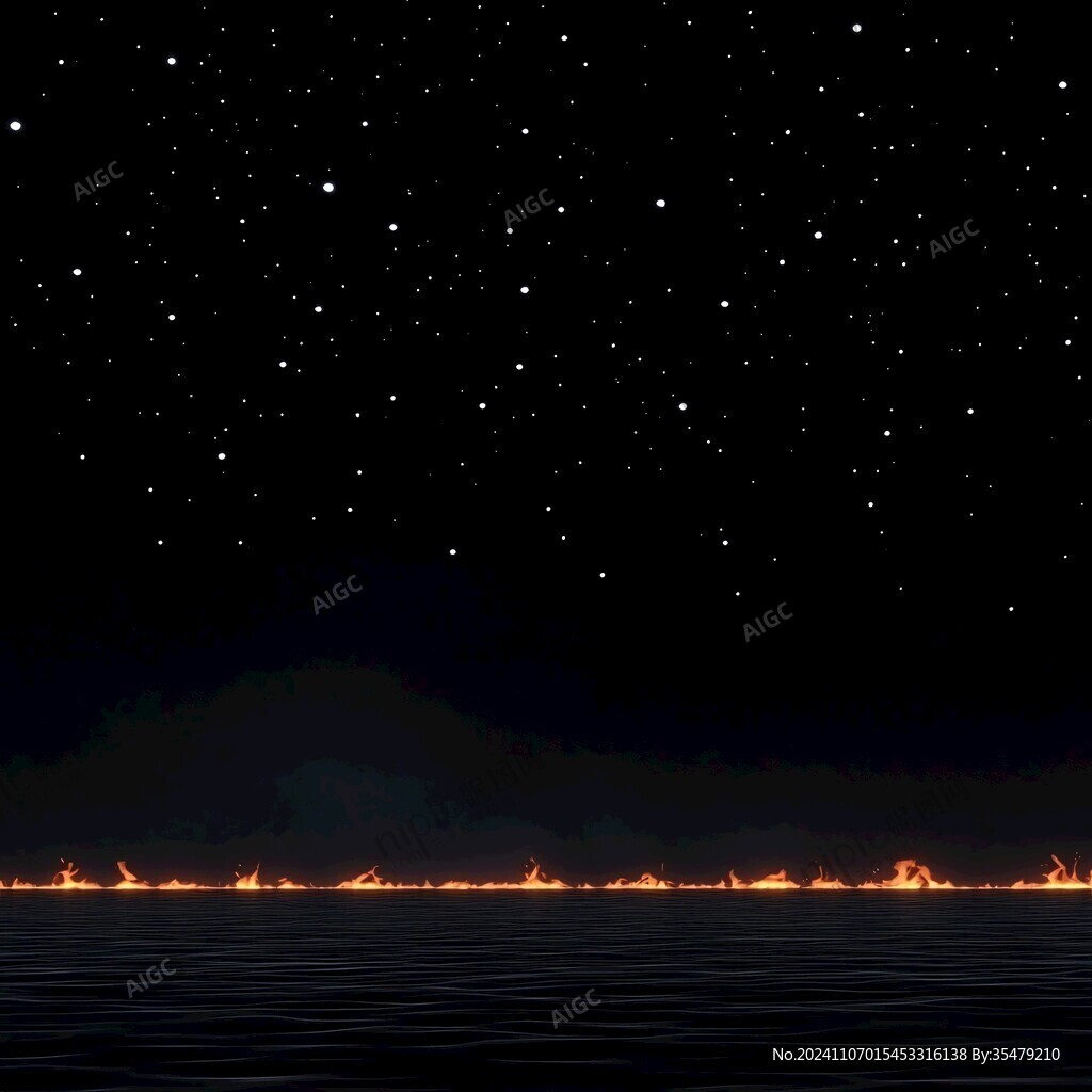 星空波光粼粼水波纹