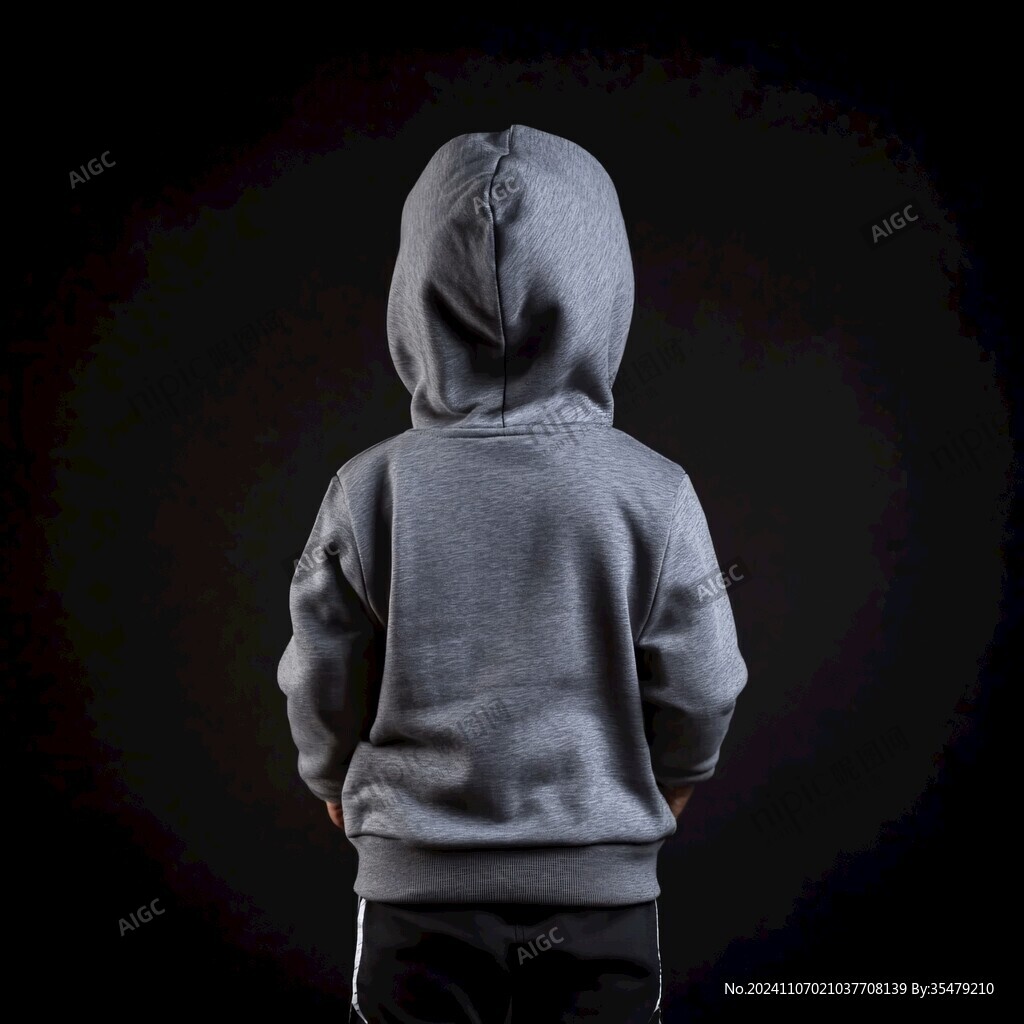穿帽衫的小男孩