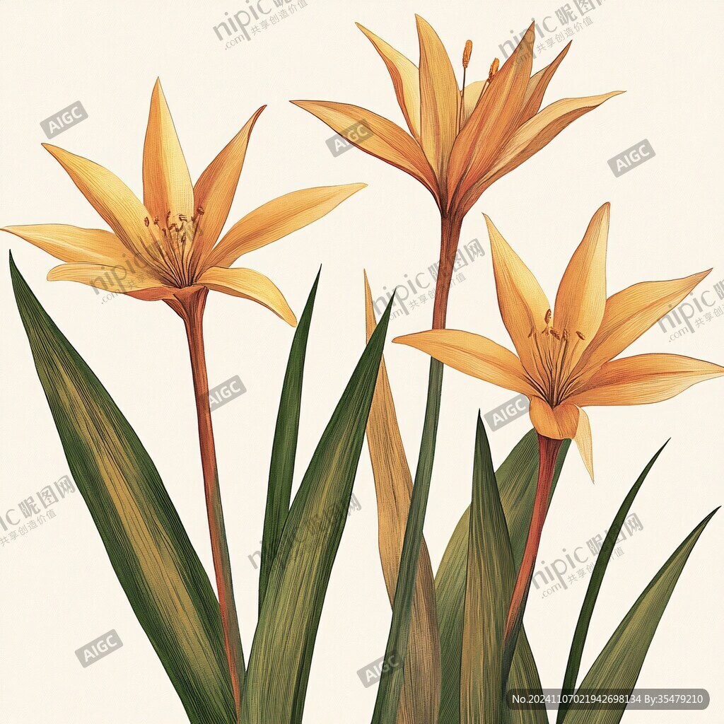黄花菜插画
