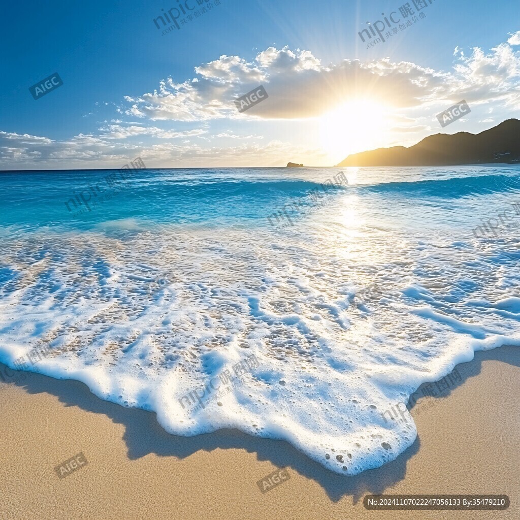 阳光灿烂大海