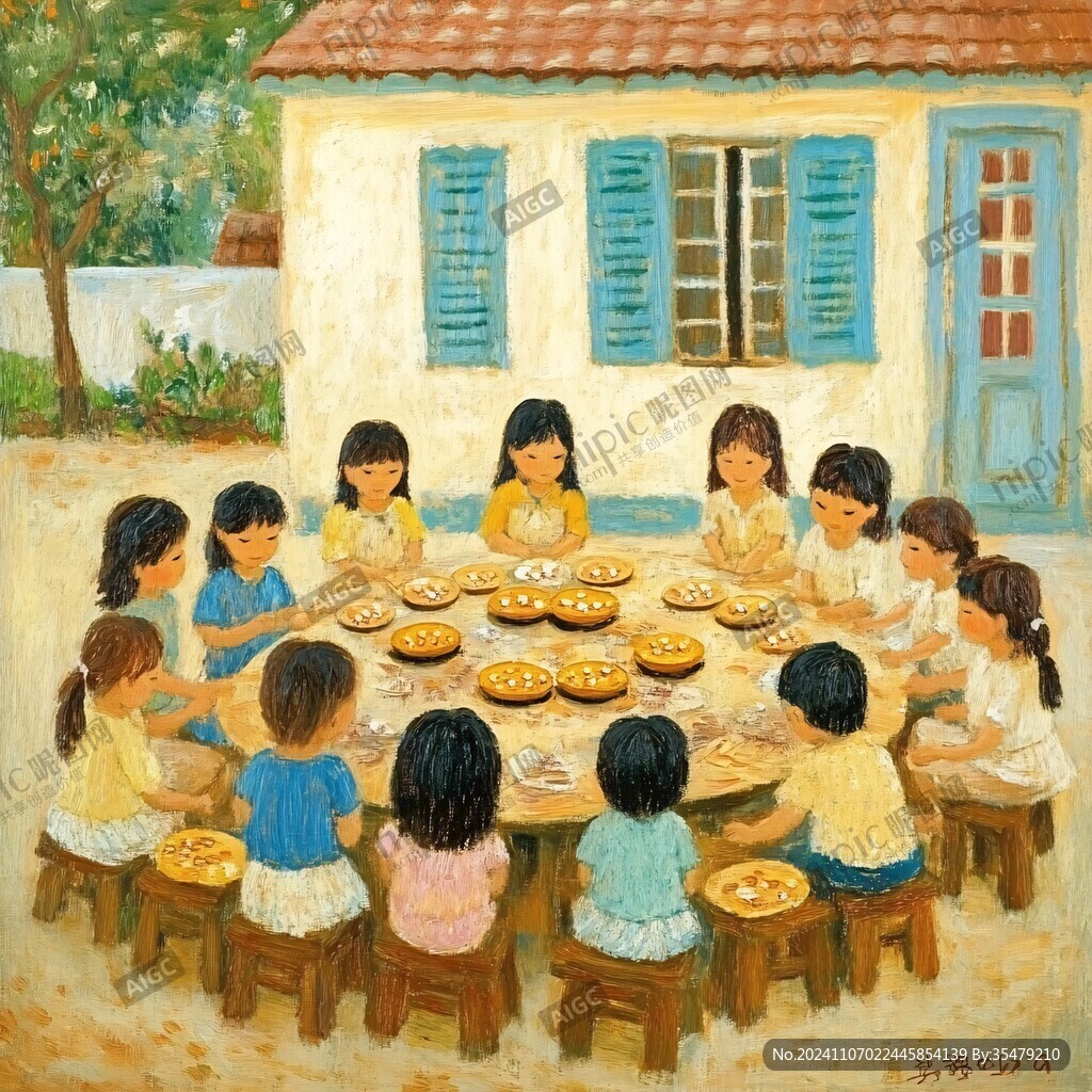 村民聚餐画