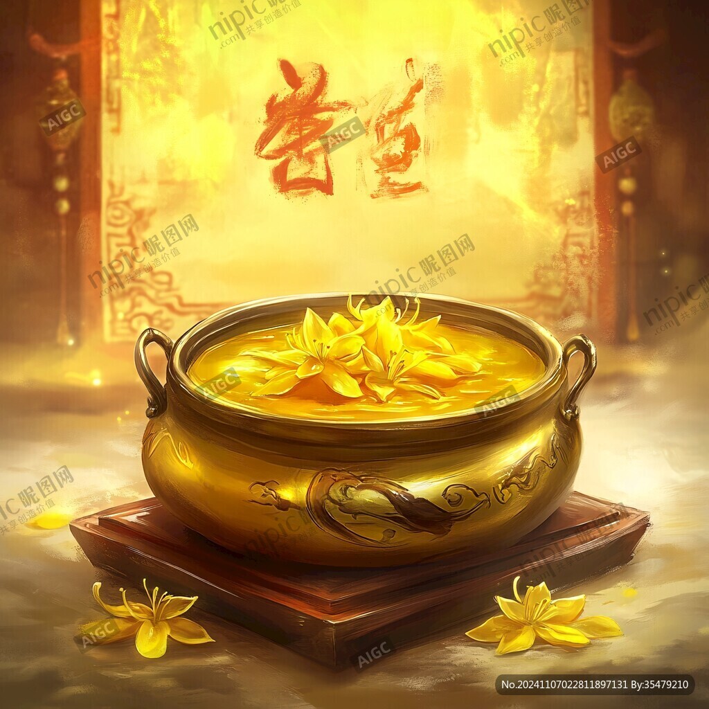 聚宝盆金色