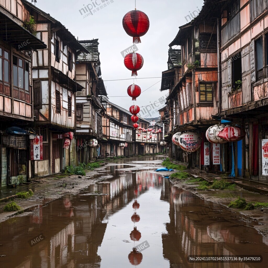 红灯笼吊脚楼