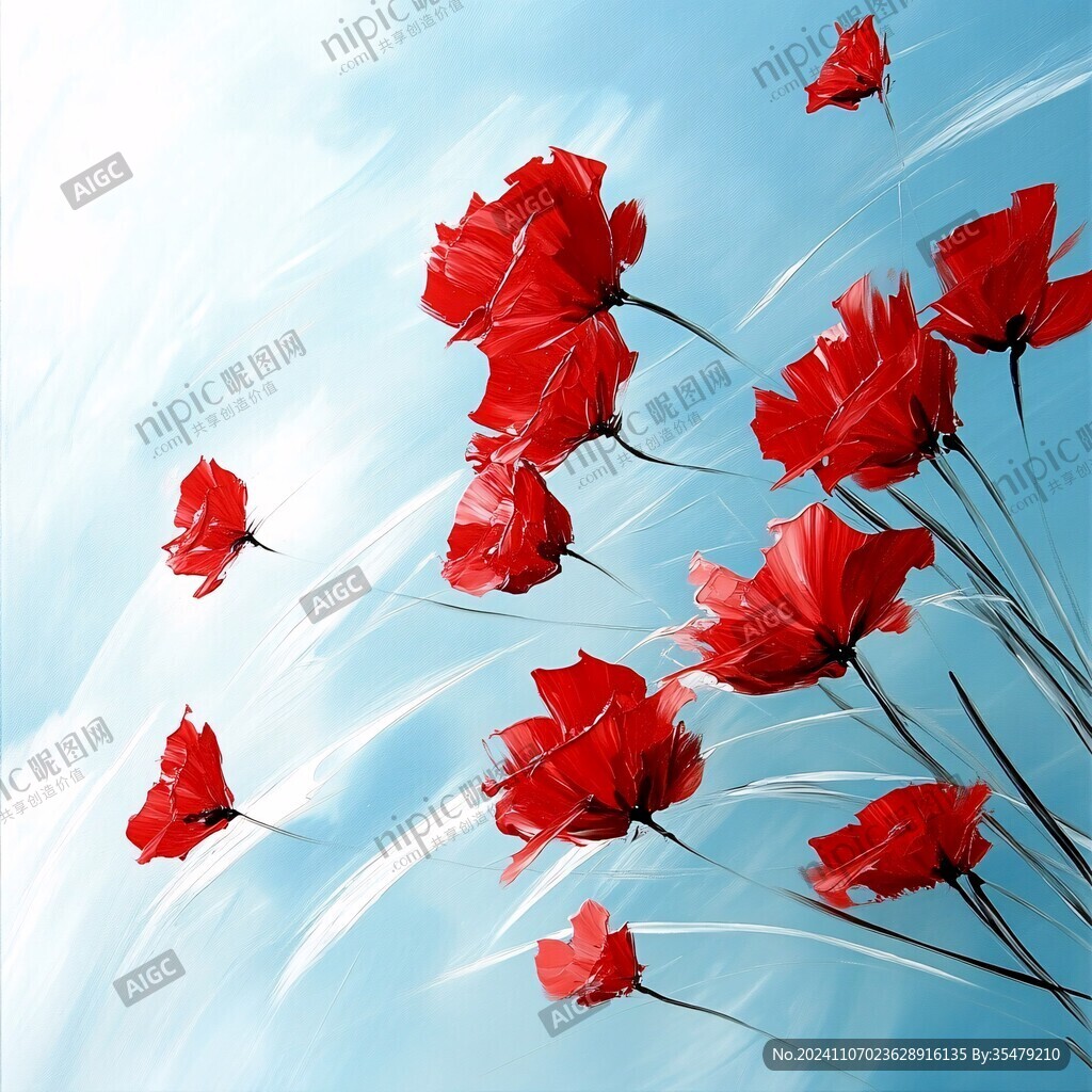 白云一簇红花