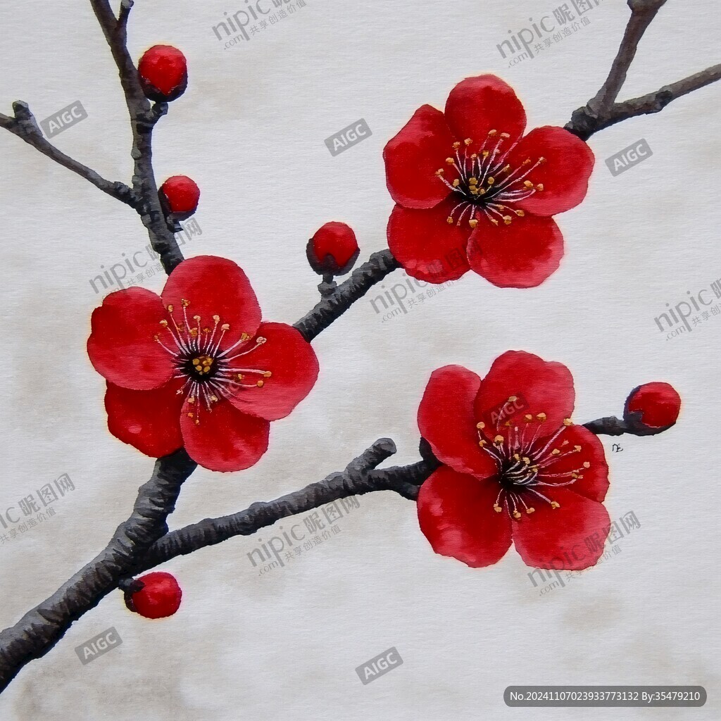 软陶梅花