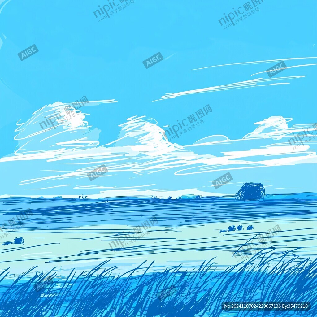草原手绘