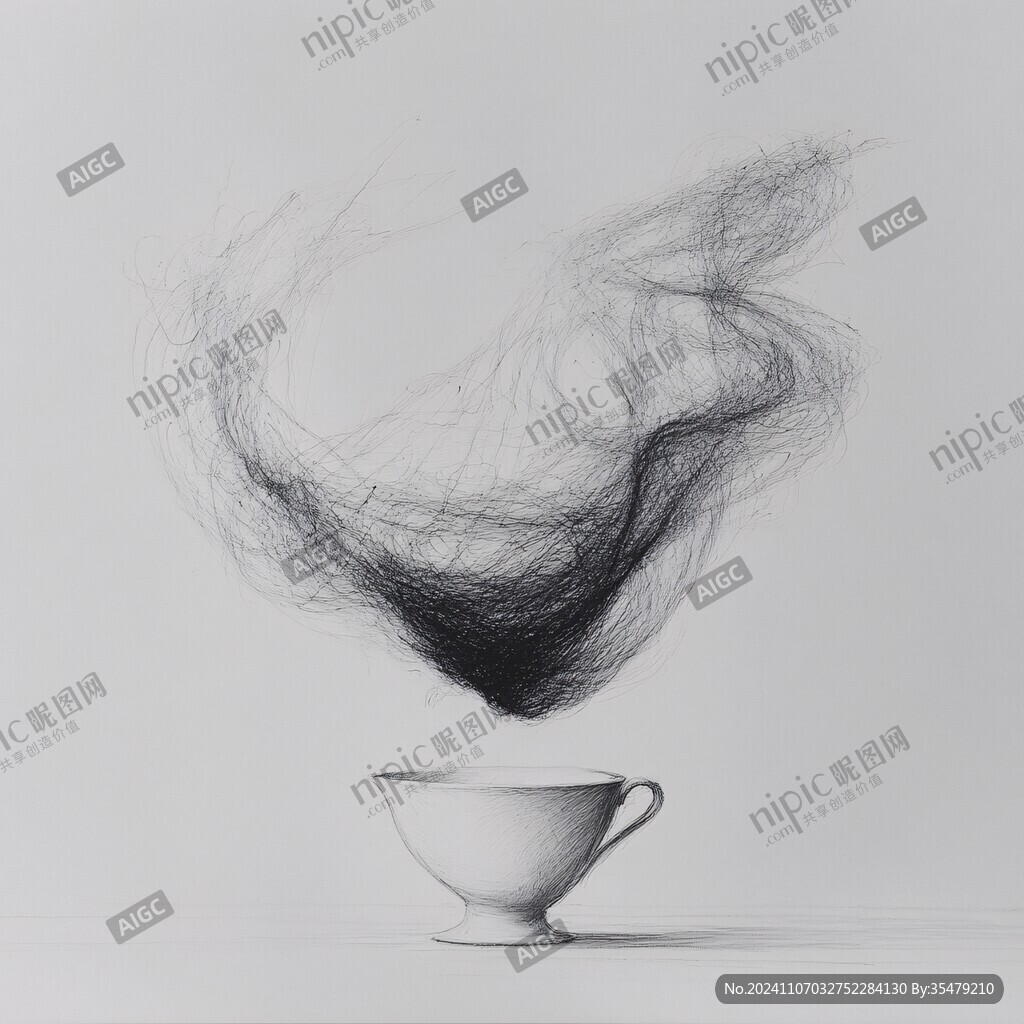 黑白渐变韵味空灵意境