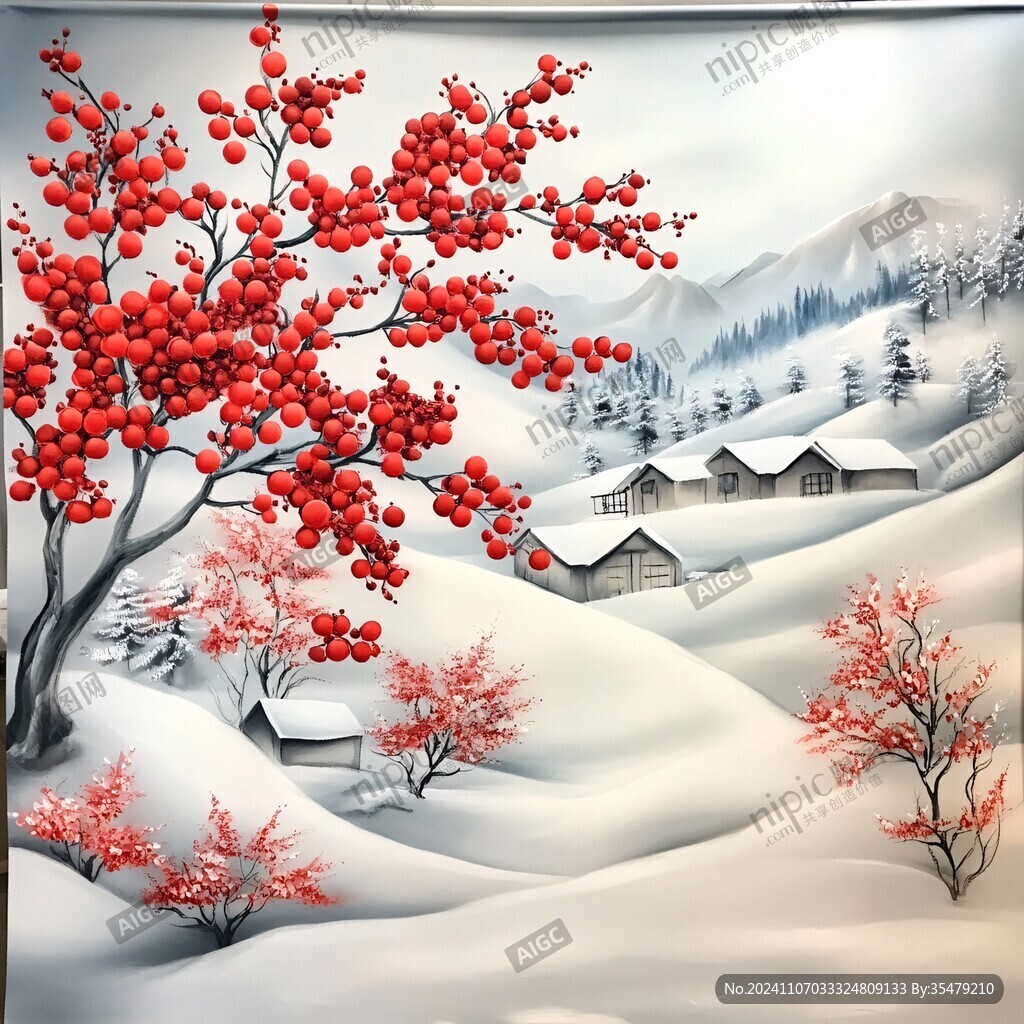 雪景立体画