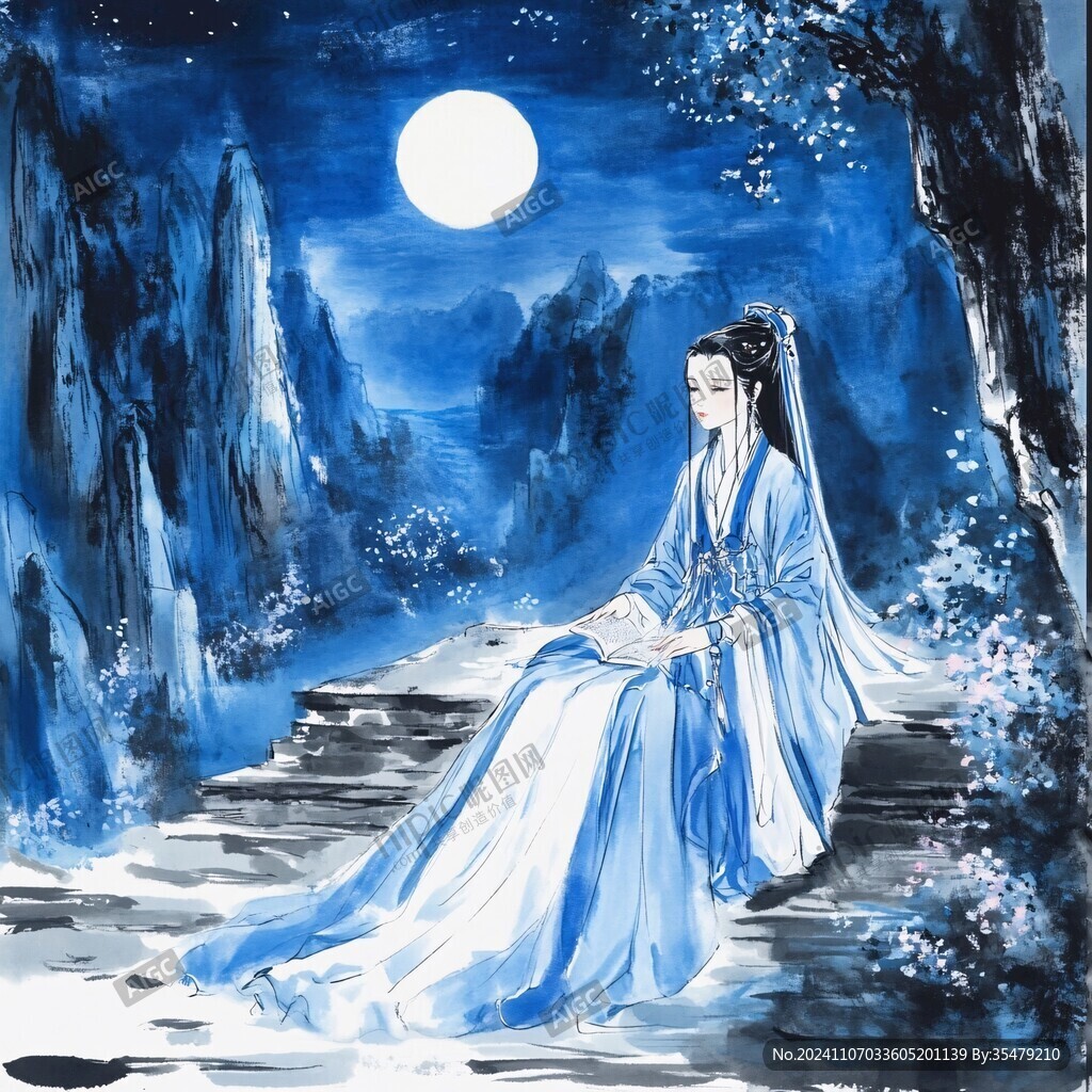 原创手绘古装美男