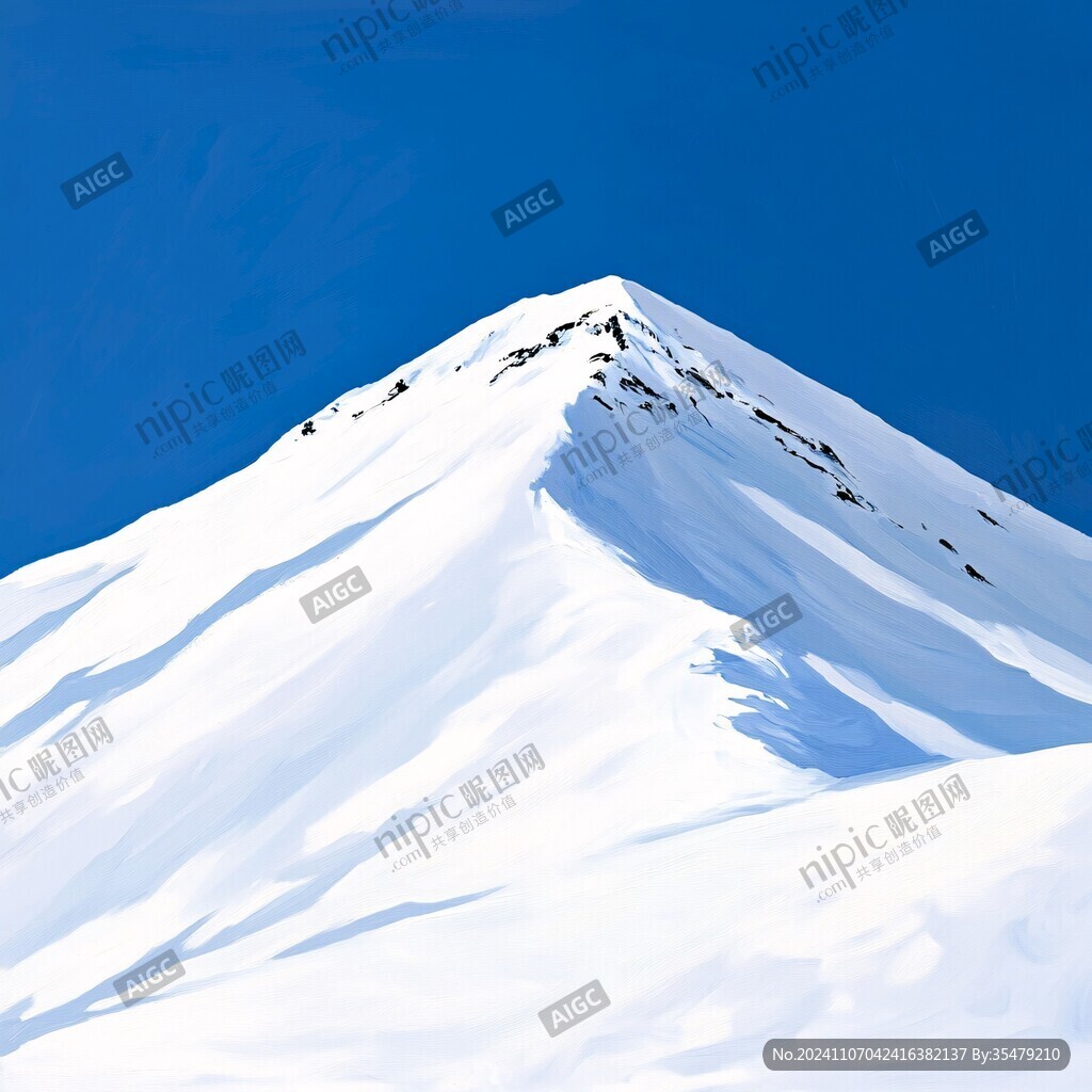 电脑绘画雪山