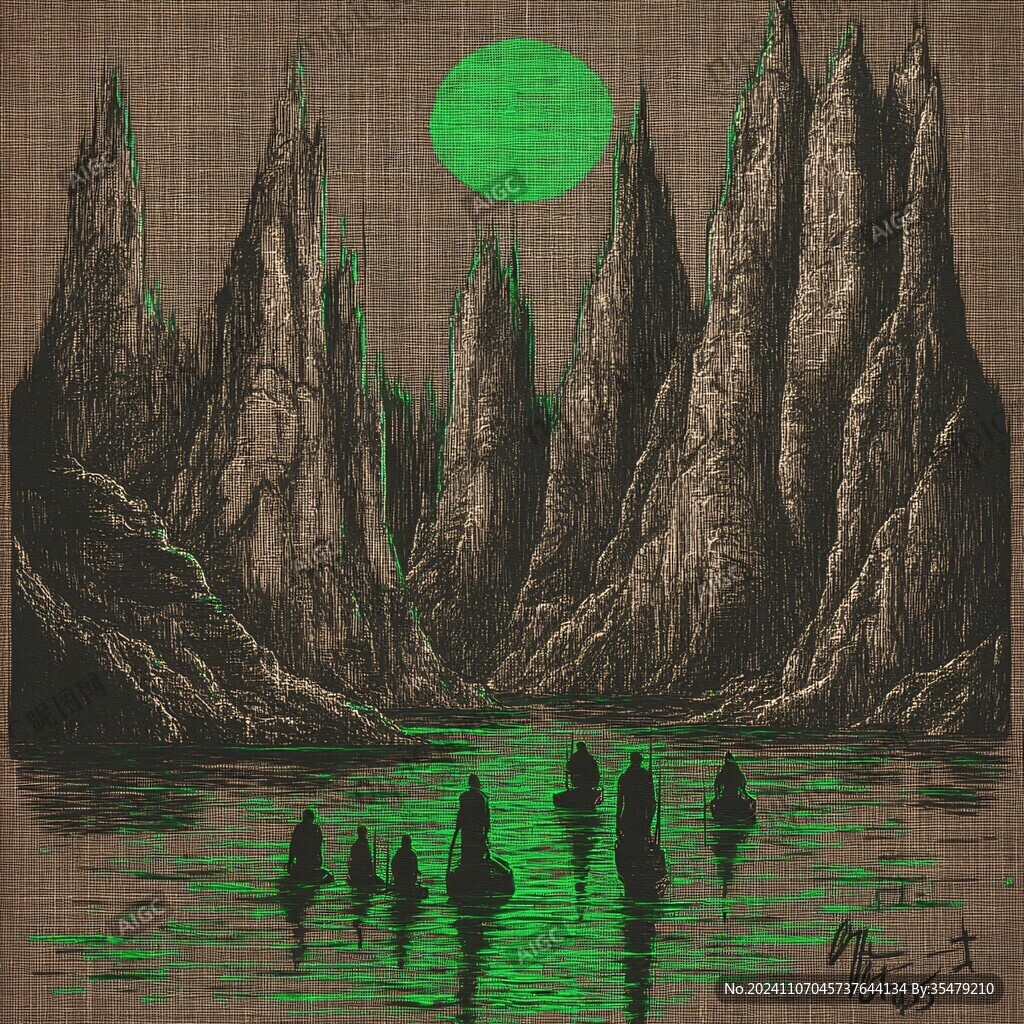 山木刻绘画