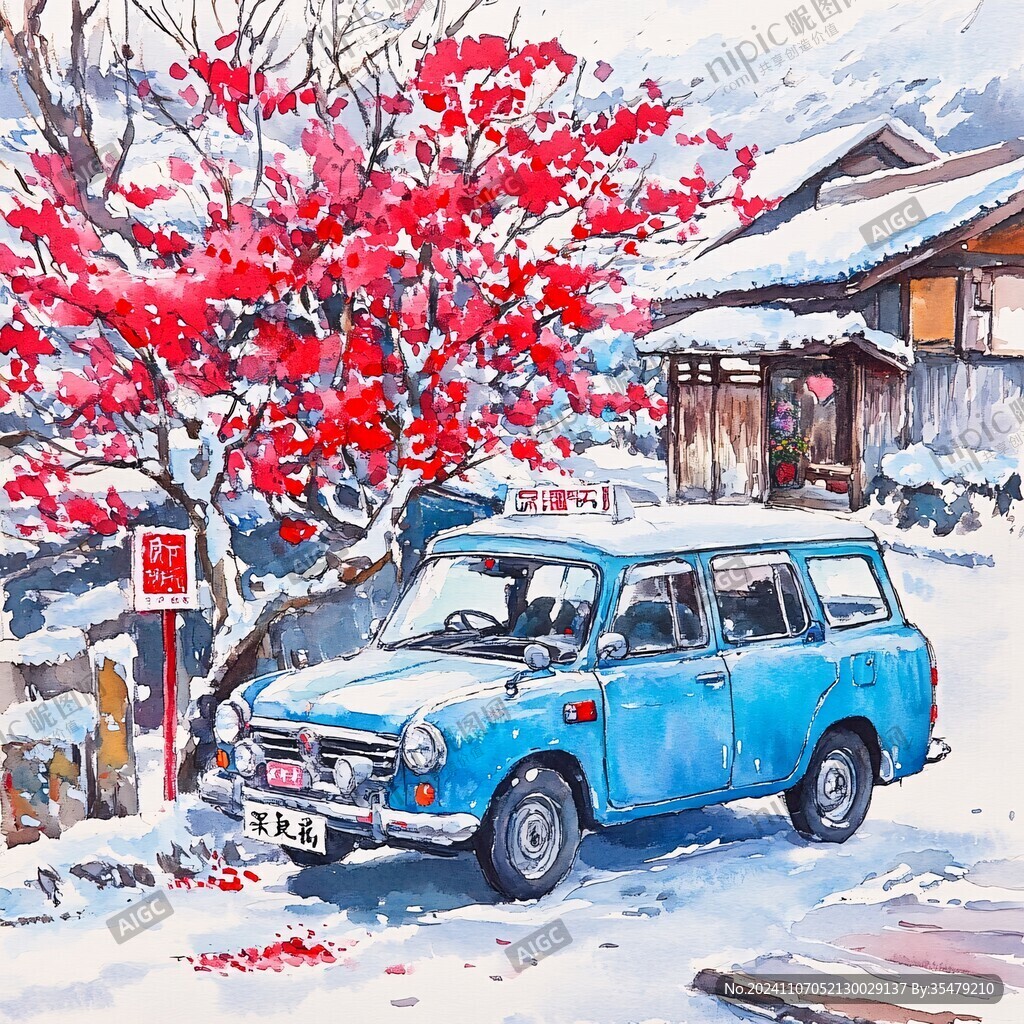 水彩日本印象