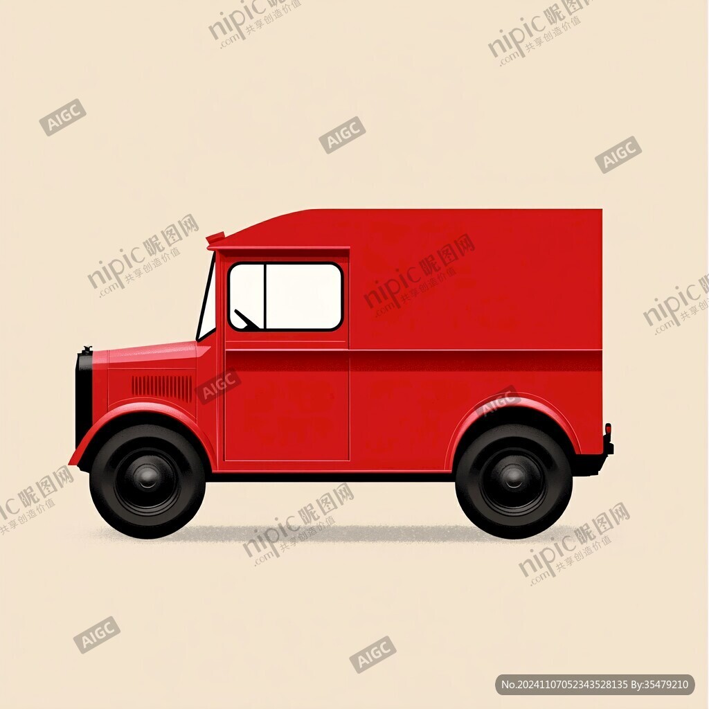 红色货运车