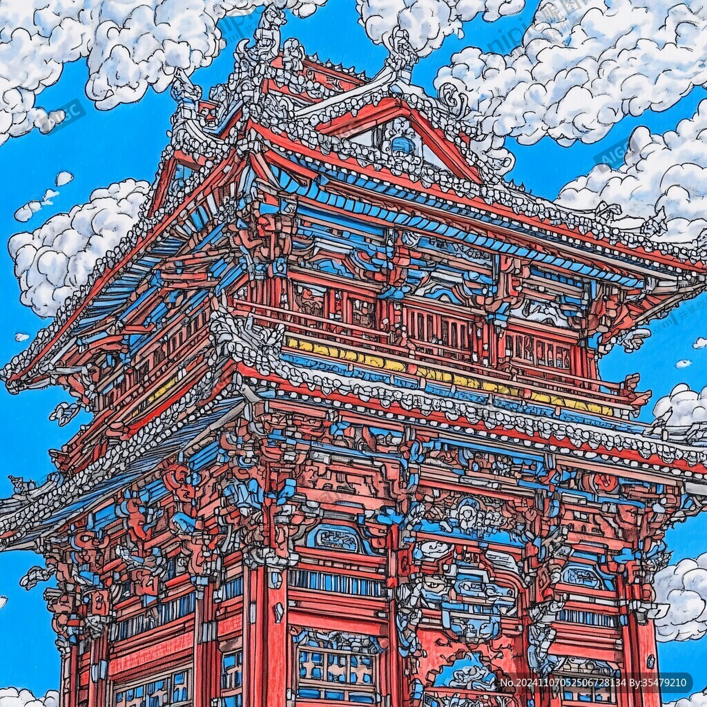 九天楼插画