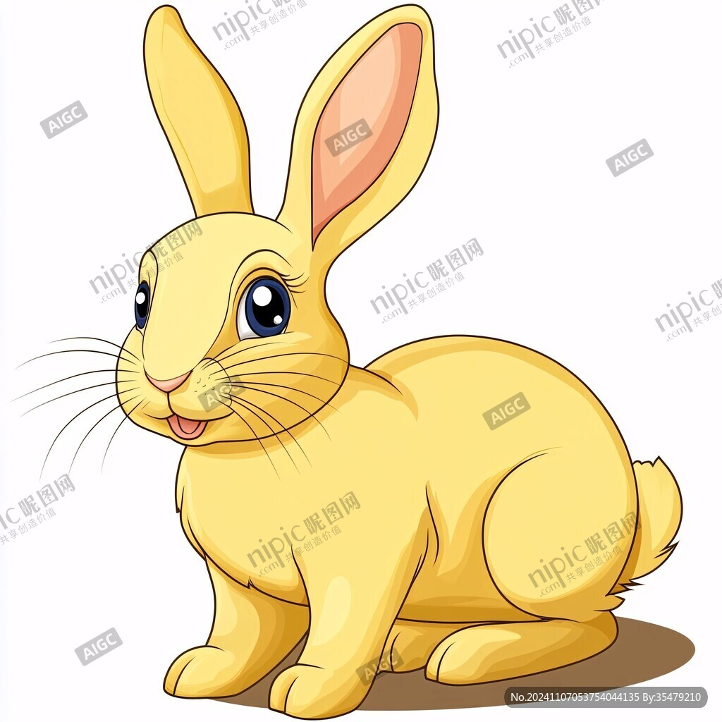 卡通兔插画兔