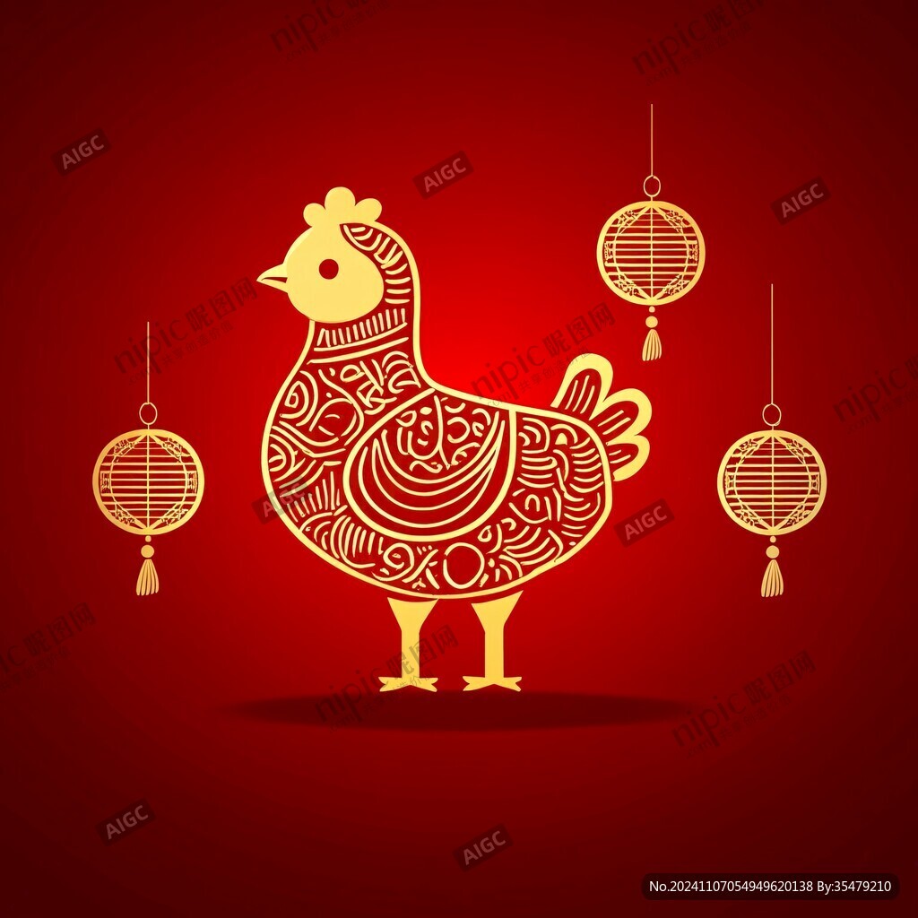 鸡形花灯