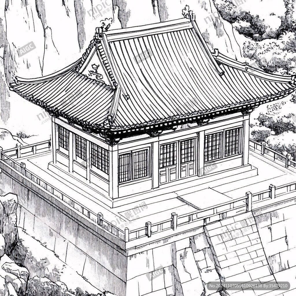 东大殿线稿