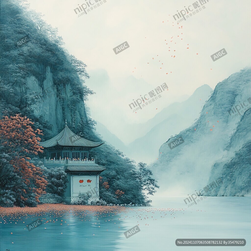 禅意油画山水