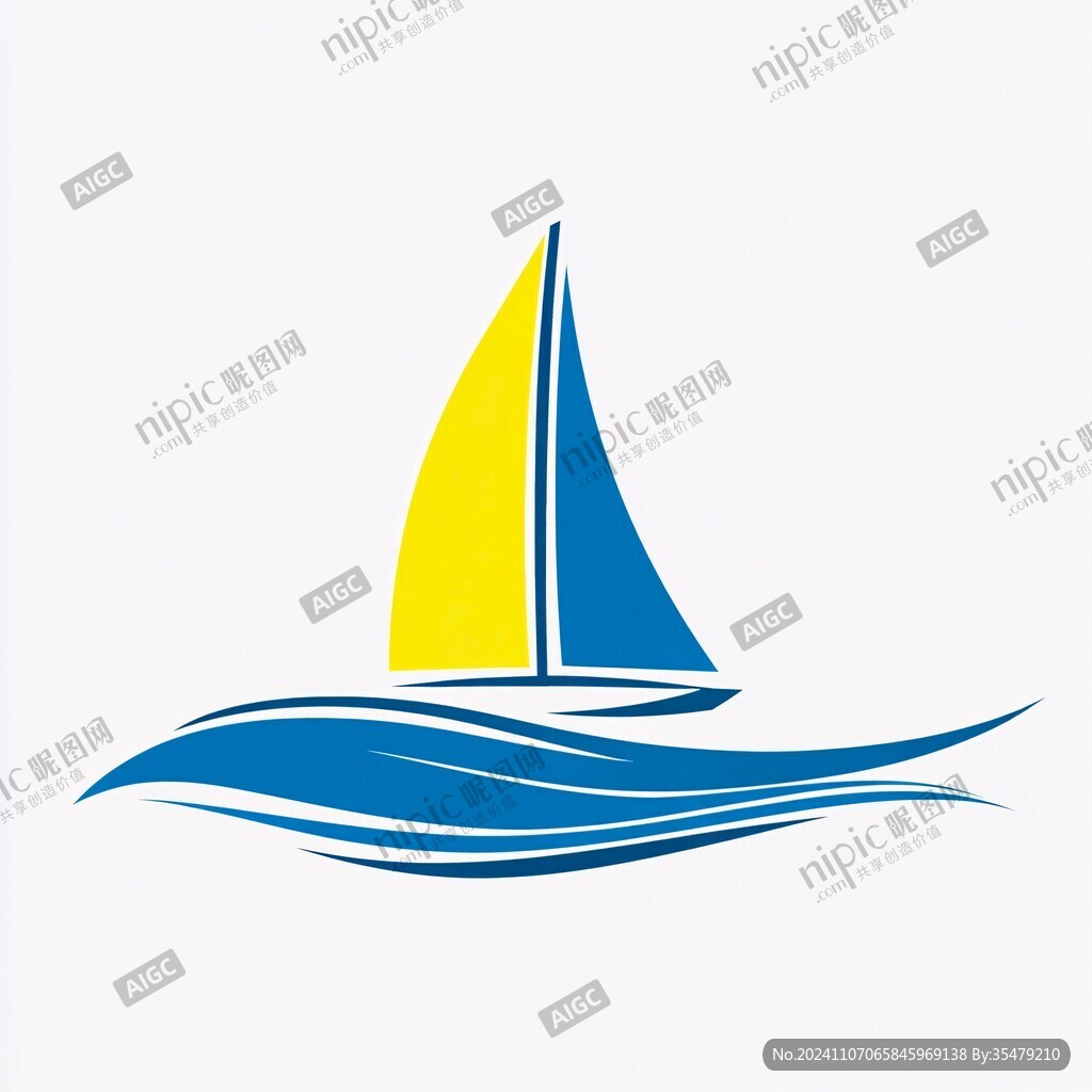 海运帆船风帆logo