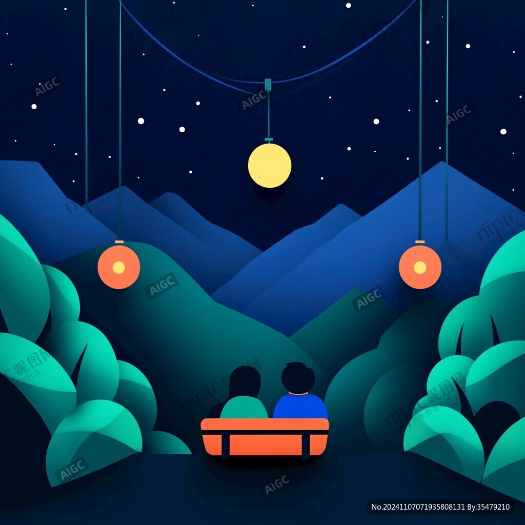 渐变风格插画
