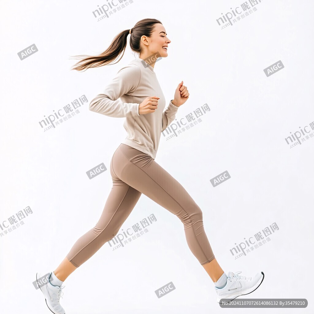 美女奔跑背影