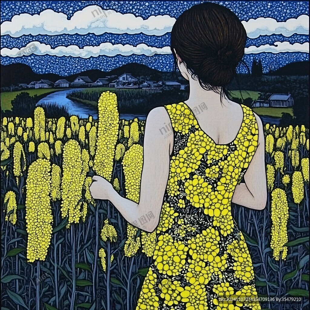 油菜花装饰画