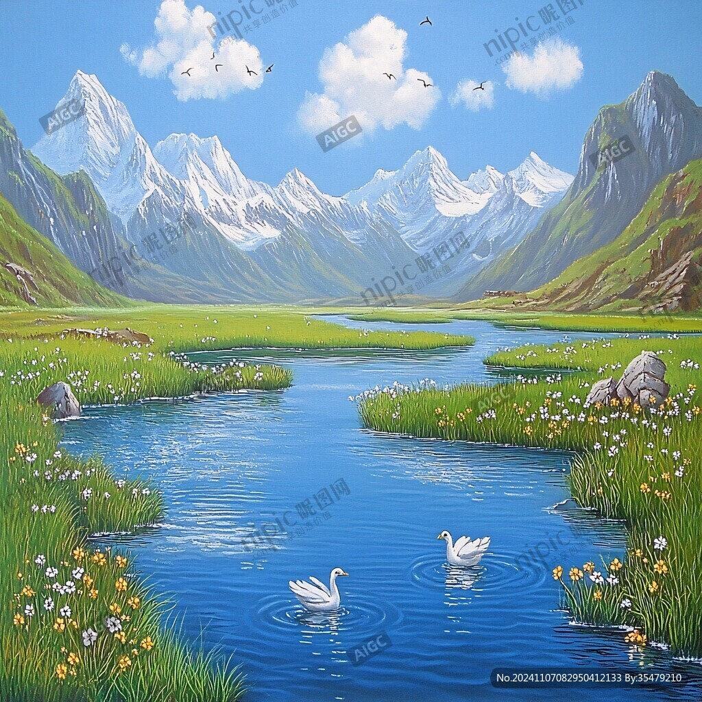 宽屏风景画