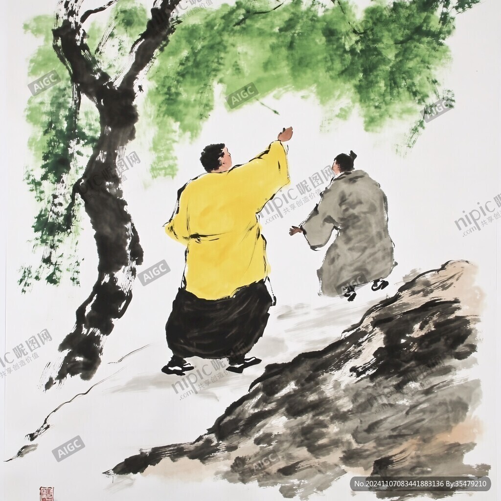 山水水墨人物功夫